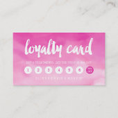 moderne Typografie-Aquarellrosa ombre Loyalität Treuekarte (Vorderseite)