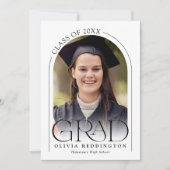 Moderne Typografie Arch Foto Abschluss Ankündigung (Vorderseite)