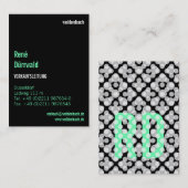 Moderne Typografie auf schwarz Visitenkarte (Vorne/Hinten)