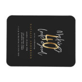 Moderne Typografie aus Schwarz und Gold aus dem 40 Magnet (Horizontal)