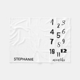 Moderne Typografie Baby Milestone Blanket Fleecedecke