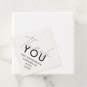 Moderne Typografie Babydusche Danke Geschenkanhänger (Beispiel)