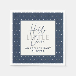 Moderne Typografie Babydusche Hallo Kleine Serviette