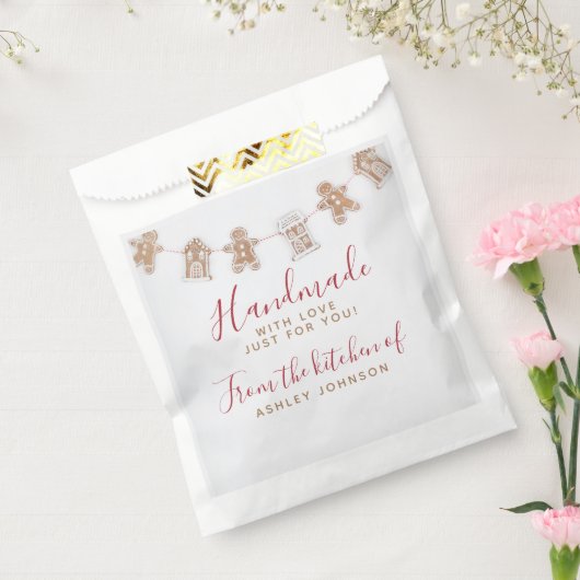 Moderne Typografie Backwaren Lebkuchen Geschenktütchen (Versiegelt)