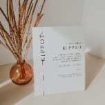 Moderne Typografie Bar Mitzvah Kippah-Schild Sockelschild<br><div class="desc">Mazel tov auf diesem besondere Anlass! Machen Sie die Bar Mitzvah-Zeremonie Ihres Sohnes mit diesem minimalistischen Kippah Tischdeckenschild mit schwarzer Typografie etwas Besonderes. Dieses Schild enthält eine Definition eines Kippas und Anweisungen für Gäste.</div>