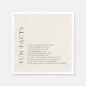 Moderne Typografie Beige Elegante Hochzeit Serviette (Vorderseite)