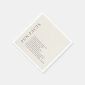 Moderne Typografie Beige Elegante Hochzeit Serviette (Ecke)