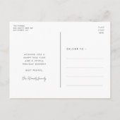 Moderne Typografie bejubelt das Neujahrsfest 2026 Postkarte (Rückseite)