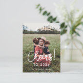 Moderne Typografie bejubelt das Neujahrsfest 2026 Postkarte (Stehend Vorderseite)