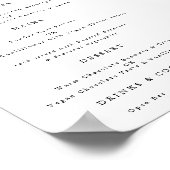 Moderne Typografie, beliebiges Farbskriptmenü Poster (Ecke)