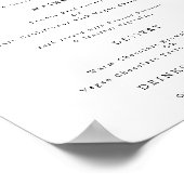 Moderne Typografie, beliebiges Farbskriptmenü Poster (Ecke)