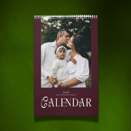 Moderne Typografie Benutzerdefinierte Familienfoto Kalender