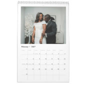 Moderne Typografie Benutzerdefiniertes Hochzeitsfo Kalender (Feb 2027)