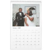 Moderne Typografie Benutzerdefiniertes Hochzeitsfo Kalender (Jan 2027)