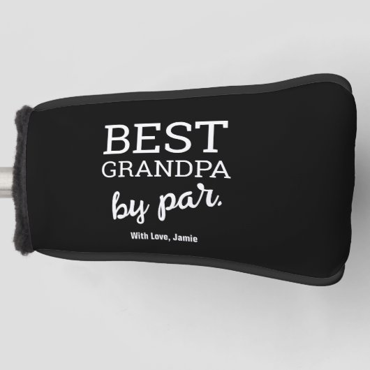 Moderne Typografie Beste Opa par Individuelle Name Golf Headcover (Vorderseite)