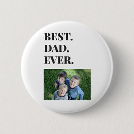Moderne Typografie Bester Vater je Kind Foto Button