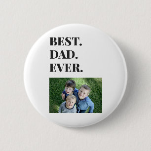 Moderne Typografie Bester Vater je Kind Foto Button
