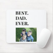 Moderne Typografie Bester Vater je Kind Foto Mousepad (Mit Mouse)