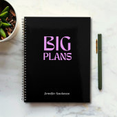 Moderne Typografie Black 2024 Personalisierter Pla Planer