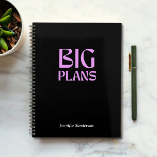 Moderne Typografie Black 2024 Personalisierter Pla Planer