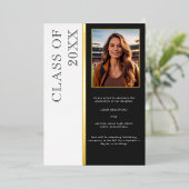 Moderne Typografie Black Foto Grad Ankündigung (Stehend vorne)