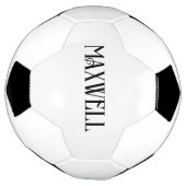 Moderne Typografie Black Monogram Fußball (Gedreht)