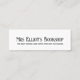 Moderne Typografie Black & White Business Card Mini Visitenkarte