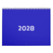 Moderne Typografie Blau Kalender (Titelbild)