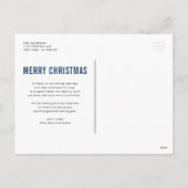 Moderne Typografie Blue Foto Collage Weihnachten (Rückseite)