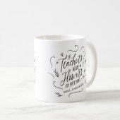 Moderne Typografie-Blume Kaffeetasse (VorderseiteRechts)