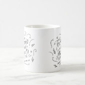 Moderne Typografie-Blume Kaffeetasse (Mittel)