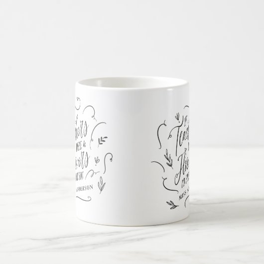 Moderne Typografie-Blume Kaffeetasse (Mittel)