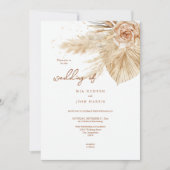 Moderne, Typografie-Boho-Hochzeit im Herbst Einladung (Vorderseite)