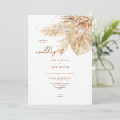 Moderne, Typografie-Boho-Hochzeit im Herbst Einladung (Stehend Vorderseite)