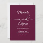 Moderne Typografie | Bold Bellisia Wedding Einladung (Vorderseite)