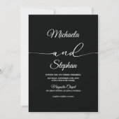 Moderne Typografie | Bold Bellisia Wedding Einladung (Vorderseite)