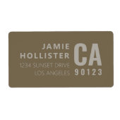 Moderne Typografie | Braune/Tan-Rücksendeadresse (Vorne)