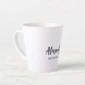 Moderne Typografie Brautjungfer Geschenk Milchtasse (Linke Ecke)