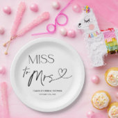 Moderne Typografie Brautparty Paper Teller (Party)