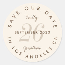 Moderne Typografie Brown Save the Date