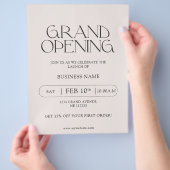 Moderne Typografie Business Grand Opening Flyer (Hand)
