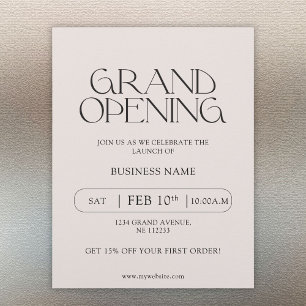 Moderne Typografie Business Grand Opening Flyer