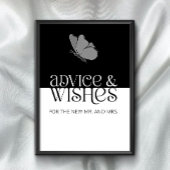 Moderne Typografie Butterfly Advisor und Wünsche Poster