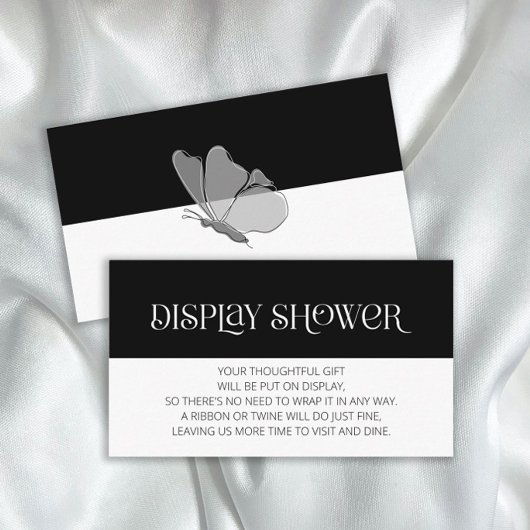 Moderne Typografie Butterfly-Display-Dusche Begleitkarte
