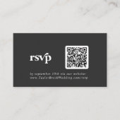 Moderne Typografie | Charcoal Graue QR Code UAWG Begleitkarte (Vorderseite)