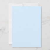 Moderne Typografie Cool Blau Orange Bat Mitzvah Einladung (Rückseite)