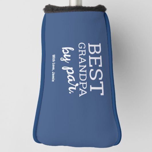 Moderne Typografie Custom Blue Best Opa par Golf Headcover (Rotieren 90)