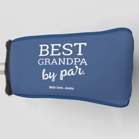 Moderne Typografie Custom Blue Best Opa par Golf Headcover (Vorderseite)