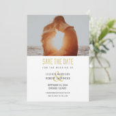 Moderne Typografie Custom Foto Simple Save The Date (Stehend Vorderseite)