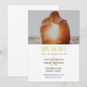 Moderne Typografie Custom Foto Simple Save The Date (Vorne/Hinten)